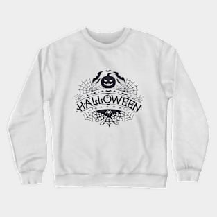 Spiderweb and Pumpkin Halloween Crewneck Sweatshirt